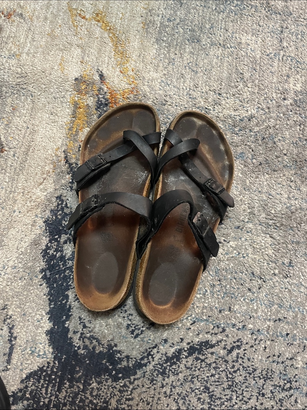 Birkenstock Dark Brown Two-strap Sandals
